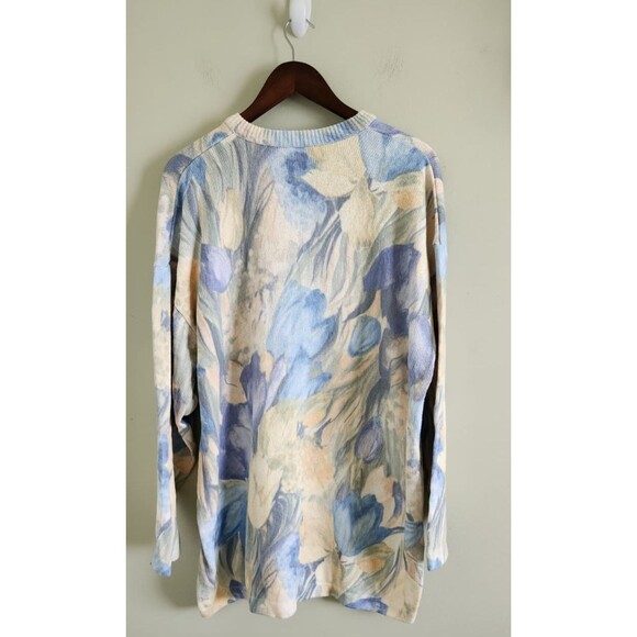 Vintage Gabriella Cardigan cotton Blend Women2x Cream Blur Boxy Grannycore ITALY - Picture 3 of 6